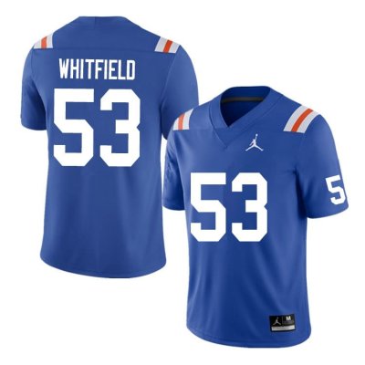 Men's Florida Gators #53 Chase Whitfield NCAA Nike Blue Throwback Authentic Stitched College Football Jersey JIV3062KN